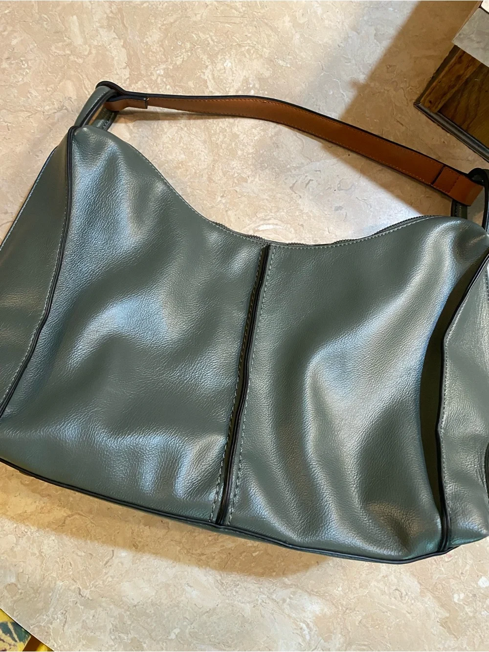 Simply Noelle Sage Green Hobo with Tan Strap